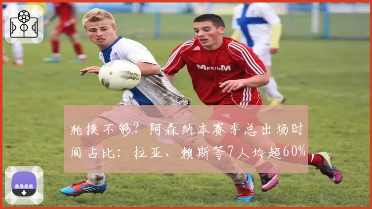 轮换不够？阿森纳本赛季总出场时间占比：拉亚、赖斯等7人均超60%